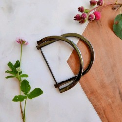 Пряжка полукольцо металлическое для декорирования одежды