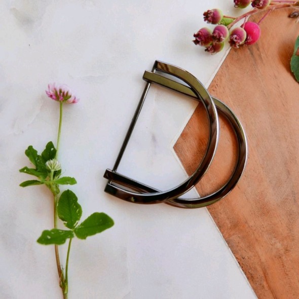 Пряжка полукольцо металлическое для декорирования одежды