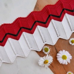 Подвязы трикотажные ажурные с полосками