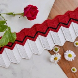 Подвязы трикотажные ажурные с полосками