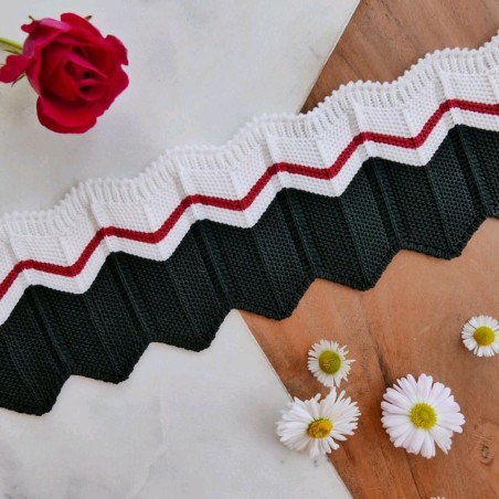 Подвязы трикотажные ажурные с полосками