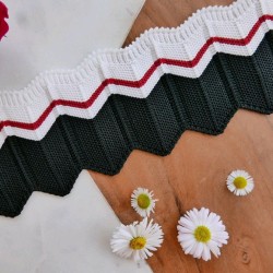 Подвязы трикотажные ажурные с полосками