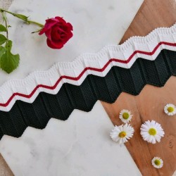 Подвязы трикотажные ажурные с полосками