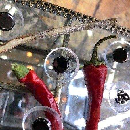 Пуговицы прозрачные пластик с металлом