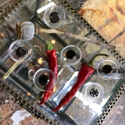 Пуговицы прозрачные пластик с металлом