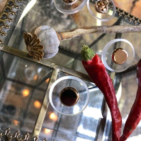 Пуговицы прозрачные пластик с металлом