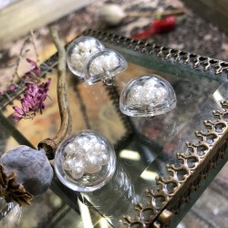 Пуговицы пластик объёмные прозрачные на ножке