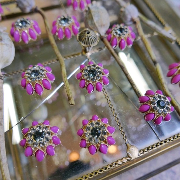 Пуговицы на ножке со стразами