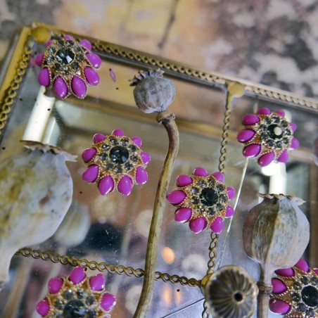 Пуговицы на ножке со стразами