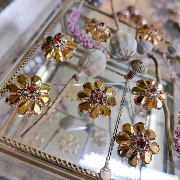 Пуговицы со стразами