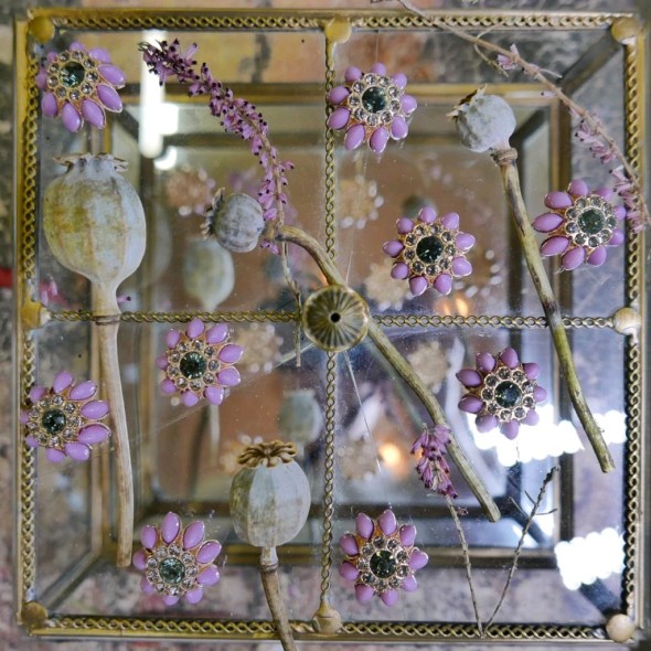 Пуговицы на ножке со стразами