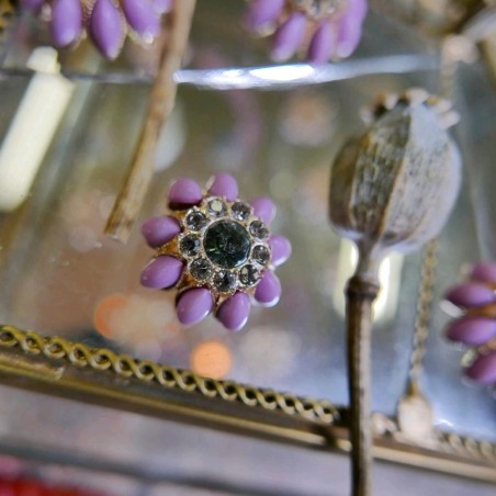 Пуговицы на ножке со стразами