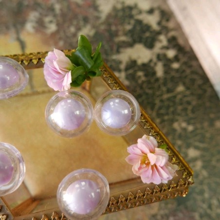 Пуговицы из прозрачного пластика с цветными вставками