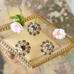 Пуговицы металлические со стразами