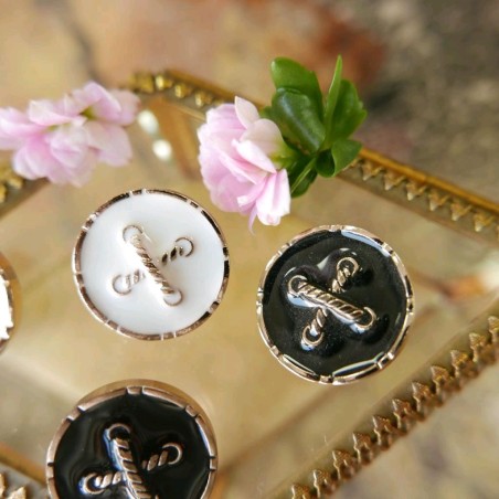 Пуговицы металлические с эмалью