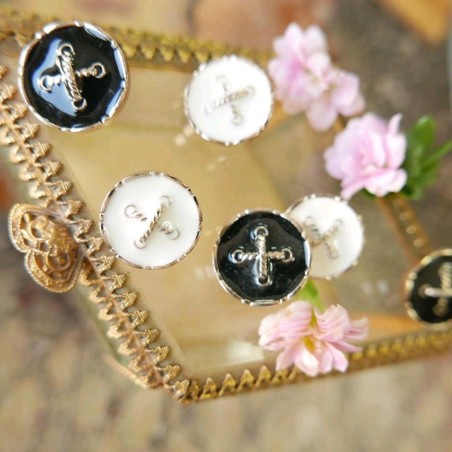 Пуговицы металлические с эмалью