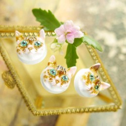 Пуговицы металлические кошки