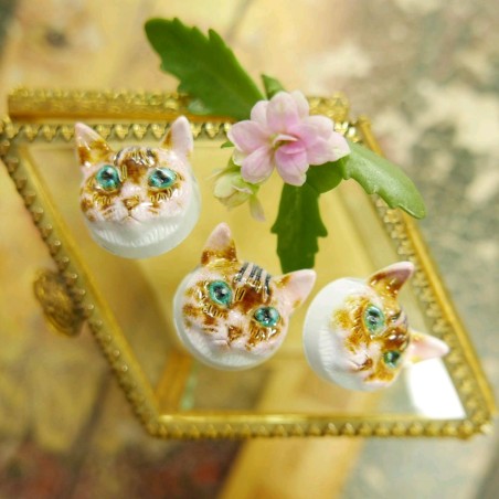 Пуговицы металлические кошки