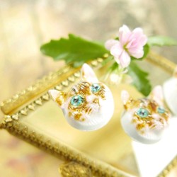 Пуговицы металлические кошки