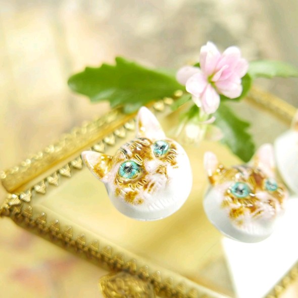 Пуговицы металлические кошки