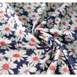 Ткань хлопок с принтом ромашки