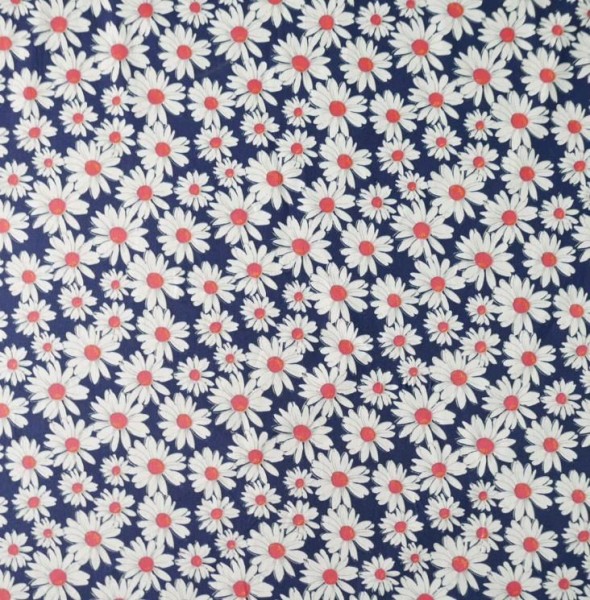 Ткань хлопок с принтом ромашки