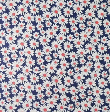 Ткань хлопок с принтом ромашки