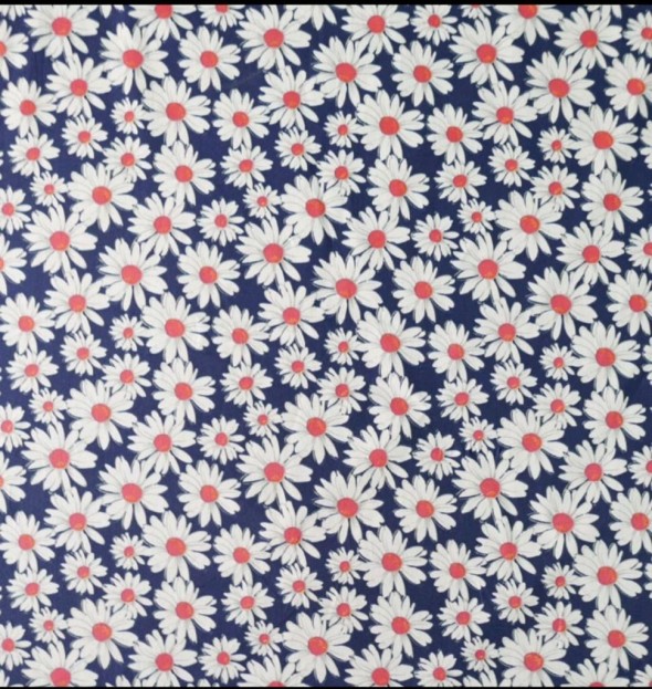 Ткань хлопок с принтом ромашки