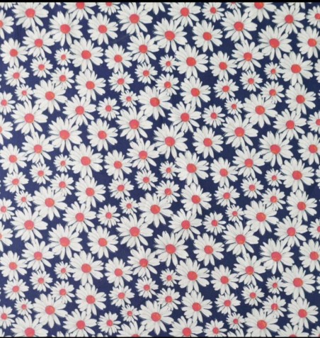 Ткань хлопок с принтом ромашки