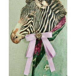 Брошь-бант из репсовой ленты с декором