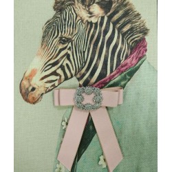 Розовый брошь-бант из плотной репсовой ленты