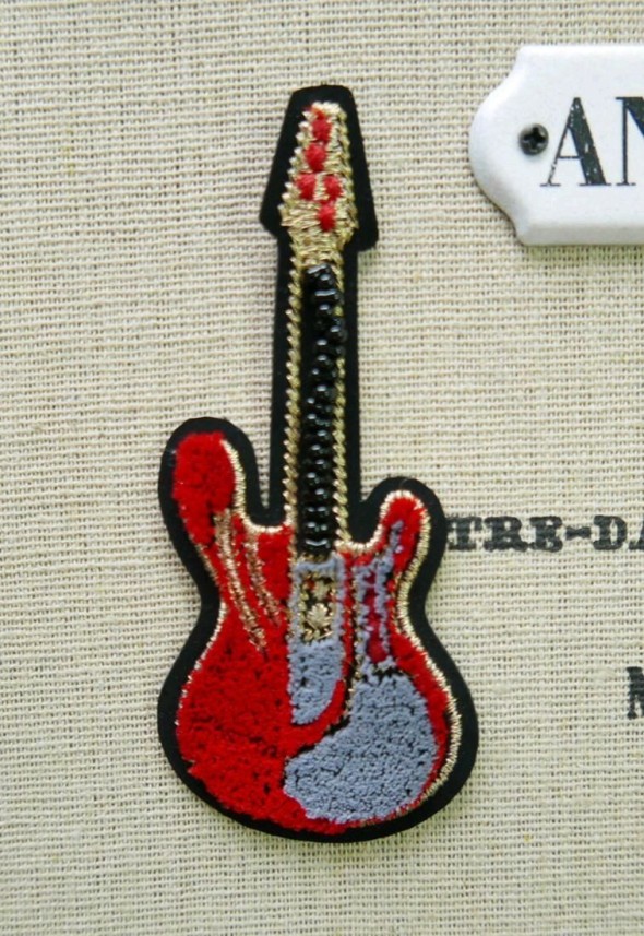 Нашивки бархатные для одежды гитары