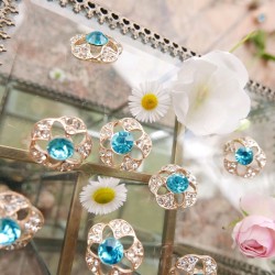 Пуговицы с камнем и стразами