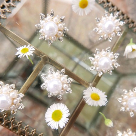 Жемчужные пуговицы снежинки