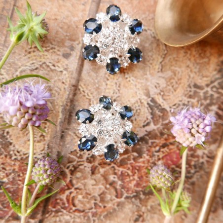 Пуговицы металлические со стразами