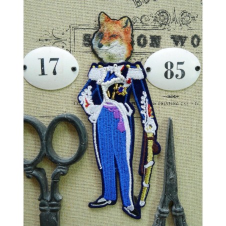 Нашивка для одежды лис в военной форме