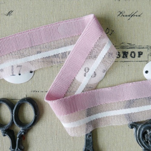 Подвязы трикотажные с прозрачными полосками