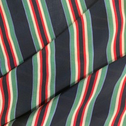 Ткань шелк натуральный черный в полоску