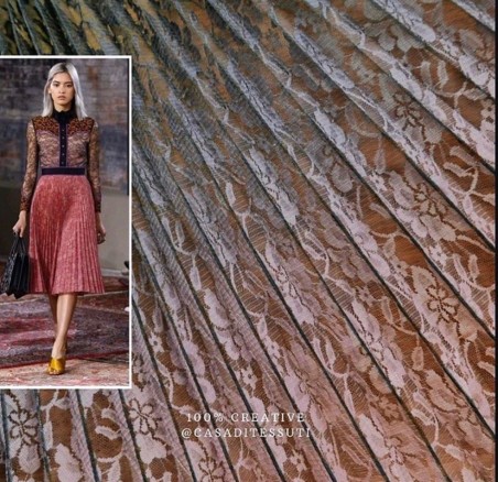 Кружевное гофрированное полотно для юбки