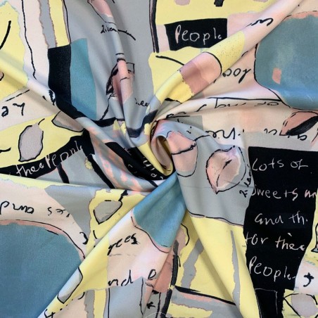 Ткань креп с оригинальным принтом