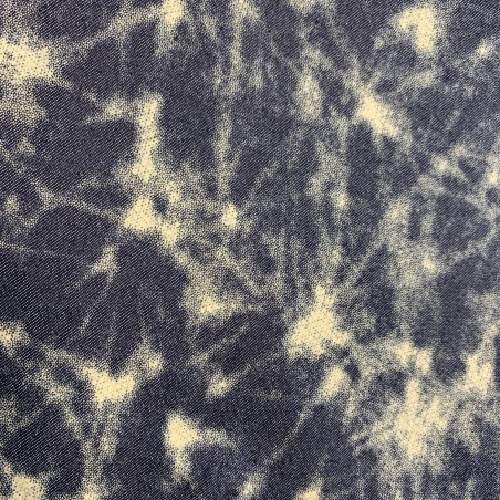 Ткань хлопковая джинса с принтом тай-дай