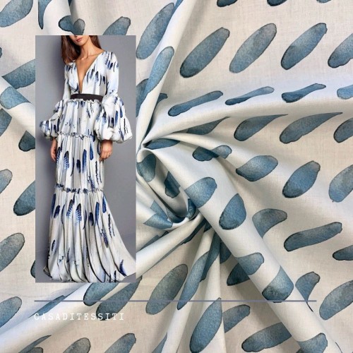 Ткань хлопок с акварельным принтом