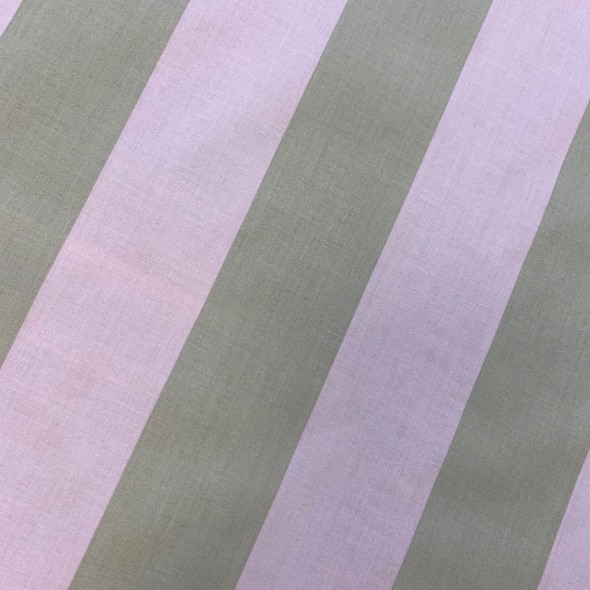 Ткань хлопок в широкую полоску в розово-бежевых тонах