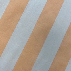 Ткань хлопок в широкую полоску в бежево-голубых тонах