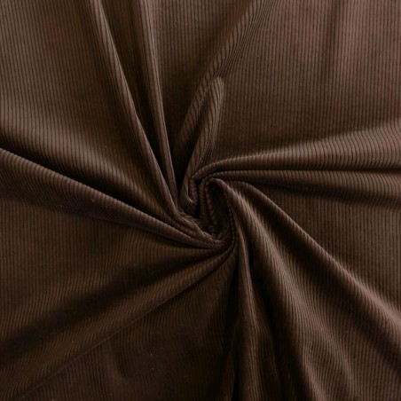 Вельвет хлопковый шоколадно-коричневого цвета