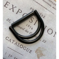 Полукольцо металлическое двойное чёрное