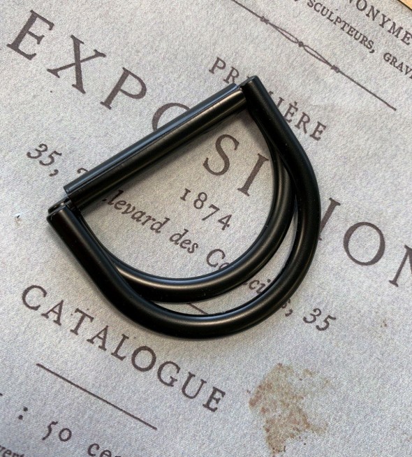 Полукольцо металлическое двойное чёрное