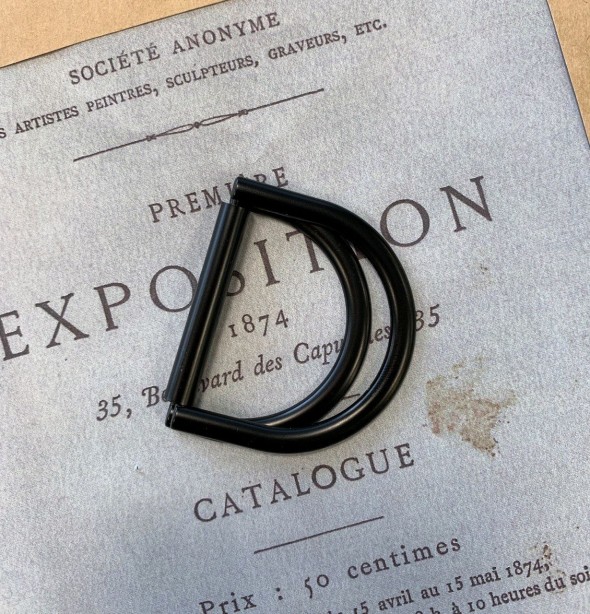 Полукольцо металлическое двойное чёрное