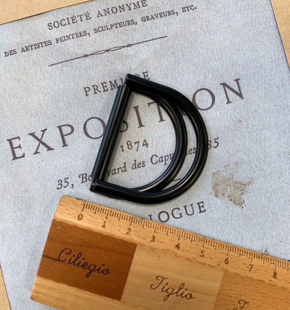 Полукольцо металлическое двойное чёрное