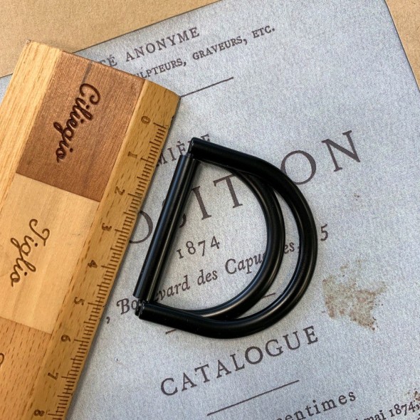 Полукольцо металлическое двойное чёрное